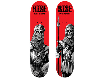 RISE Skateboard shop deck designs