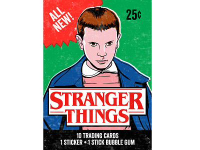 Stranger Things Vintage Style Trading Card Wrapper