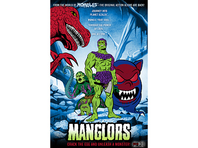 Toyfinity Manglors Poster art design monsters posterdesign posters toys