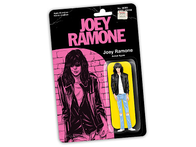 Joey Ramone action figure and package design