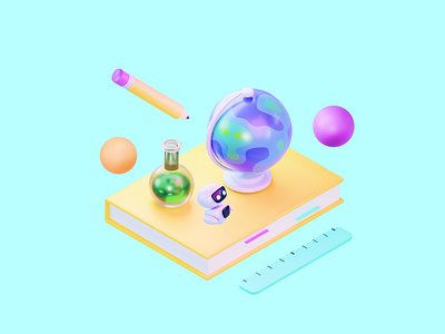 Ai ed 3d illustration 9 of 16 3d 3dartconcepts 3darts 3ddesigns 3dmodeling ai art blender clean design illustration isometric 3d isometric illustration redshift ui