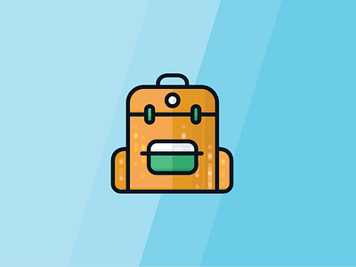 Camping Icon- Backpack backpack balance camping clean icon illustration illustrator outdoors vector