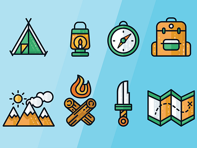 Camping Icons - Fullset