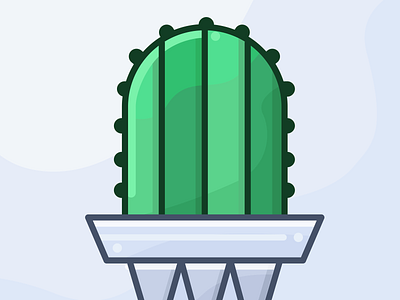 Succulent Cactus balance cacti cactus clean design flat icon illustration illustrator sticker vector
