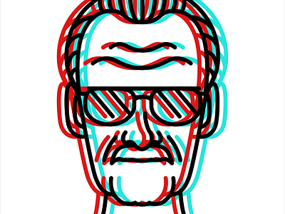 Stan Lee clean design flat hero icon illustration illustrator logo marvel stan stan lee super hero vector