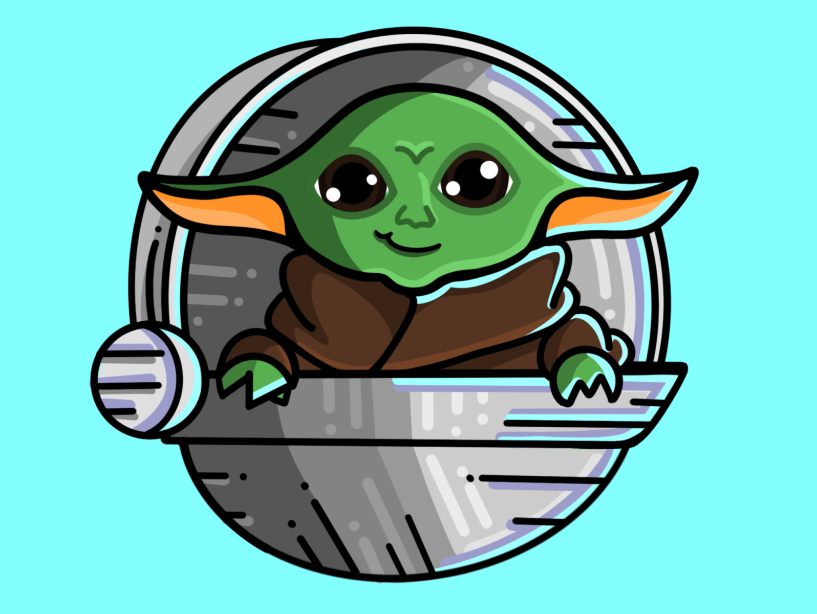 Baby yoda рисунок