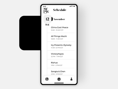 NYFW- Schedule Page app appdesign balance design event fashion flat icon minimal schedule ui uidesign uxdesign