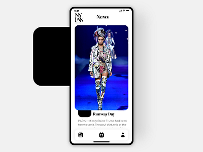 NYFW-News Page app appdesign balance clean design fashion app icon new york news news feed ui ui ux ux