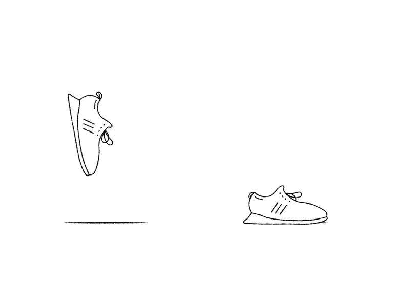 Persona 1 - Loop 3 2d after effects animation design flat frame by frame illustration illustrator leandre minimalist motion design shoes