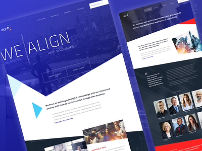 We're Aligned. app branding design illustration ui ux vector web website