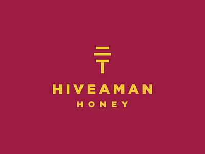 Hiveaman Honey brand branding identity logo mark simple symbol