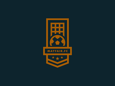 Mayfair Soccer Badge badge branding identity logo mark simple soccer sport symbol