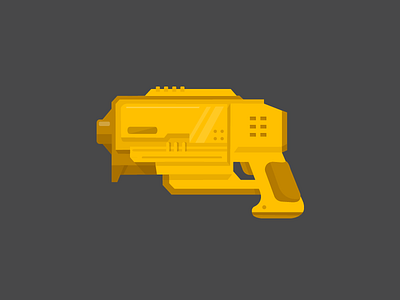 Golden Gun/pistol art gold gun illustration illustrator pistol vector yellow