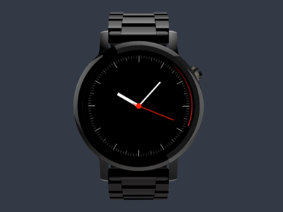 Watch Face - Red Hot Strip androidwear watch watchface