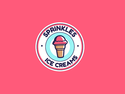 Day 21 - Sprinkles ice creams #ThirtyLogos challenge conception cream ice logo sprinkles thirtylogos
