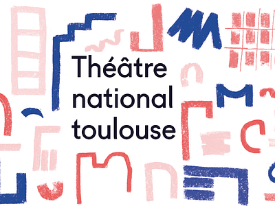 Theater National of Toulouse chalk communication identity theater