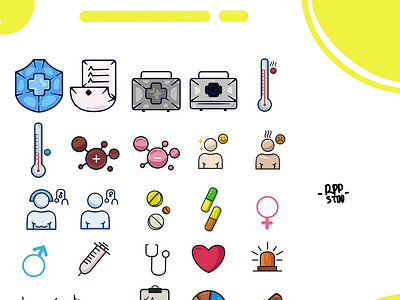 MEDICAL COLORFUL  ICON SET