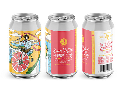 5 Stones Artisan Brewery - Back From Bridge City austin beer beverage branding can can design craft beer design new braunfels packaging texas