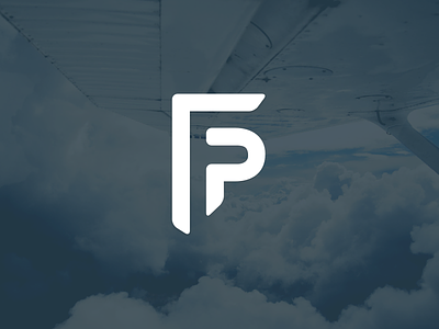 Flyingpeople logo f flying flyingpeople logo negative negative shape negative space p