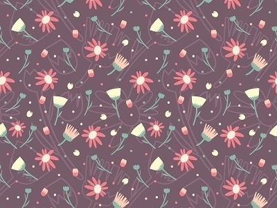 Vector Seamless Pattern With Small And Tiny Flower Object1