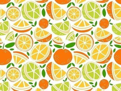Vector Orange Fruit Seamless Pattern fabric pattern seamless surface