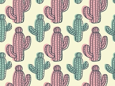 Cactus Seamless Pattern fabric pattern seamless surface