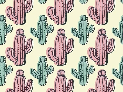 Cactus Seamless Pattern