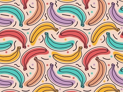 Banana Seamless Pattern banana fabric pattern seamless surface