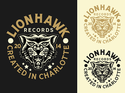 Lionhawk Records Badge badge badge logo brand identity branding identity illustration layout logo packaging typeography