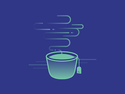 Would you fancy a cup of tea sometime? business card cup drink gradient illustration simple steam tea teacup