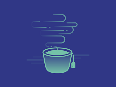 Would you fancy a cup of tea sometime? business card cup drink gradient illustration simple steam tea teacup
