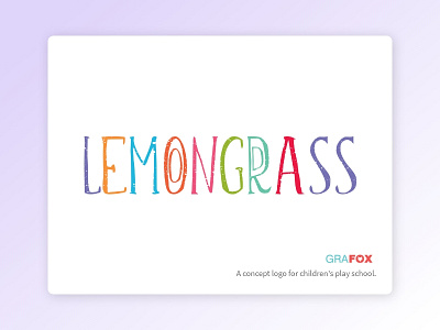 Lemongrass childens play school logo logo concept