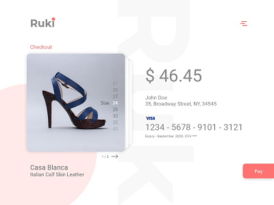 Ruki checkout page ui ux