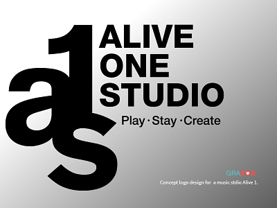Alive1 Logo logo logo design music band recording studio