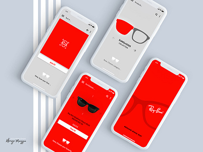 Ray-Ban Glasses UI/UX App Concept ... app design eyeglasses glasses ray ban rayban app sunglasses ui ux visual design