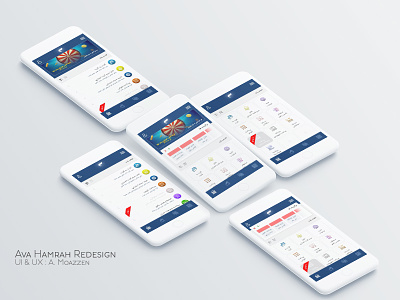 Ava Hamrah | Mobile Banking UI UX Concept .... banking app iran mobile banking pay payment payment app payment ui wallet رابط کاربری طراح رابط کاربری