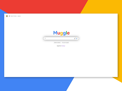 Muggle Search - I solemnly swear that i am up to good dailyui google graphic design harry potter search search bar ui