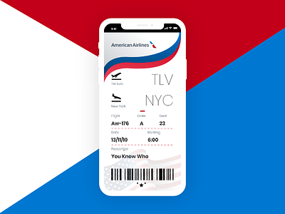 Boarding Pass To The Land Of Endless Possibilities american airlines boarding pass dailyui ui vector
