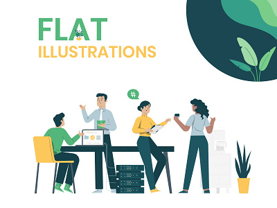 Flat Illustrations for Website - Tree Schema business cool flat graphics illustration landing page modern onboarding rabbixel vector