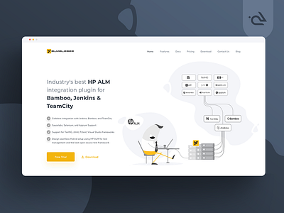 Landing Page illustration for Bumble Bee!! business conceptual cool flat graphics illustration landing page modern rabbixel vector