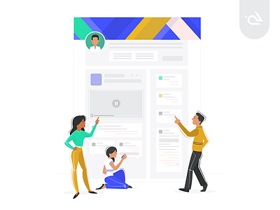 Job Seeker - Landing Page Illustrations business conceptual cool flat graphics illustration job landing page rabbixel slack vector