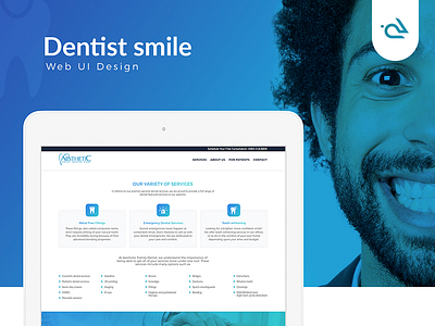 Dentist Smile - Web UI Design experience design graphics interface landing page ui uiux ux website