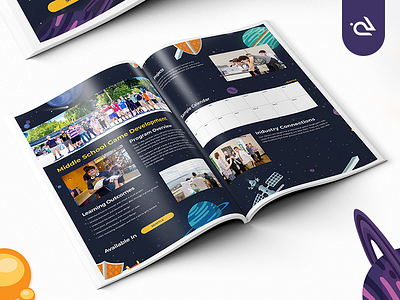 Game Experience Brochure Design brochure education game game box game experience rabbixel space ui design uiux