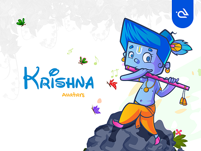 Krishna Avatars Illustration avatar emojis emoticons illustration krishna lord monster rabbixel stickers vector