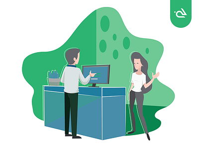 Reception Illustration for Landing page