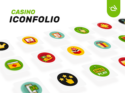 Casino Iconfolio app icon casino game game icon gaming icon iconography icons icons design icons pack iconset illustrated icons illustration rabbixel