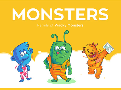 Vector Monster Characters character character design character design in india crazy cute cartoon graphics indian cartoonist indian illustrator monster rabbixel vector cartoon vector monster wacky