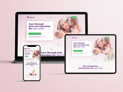 Baby sitter branding graphic design ui