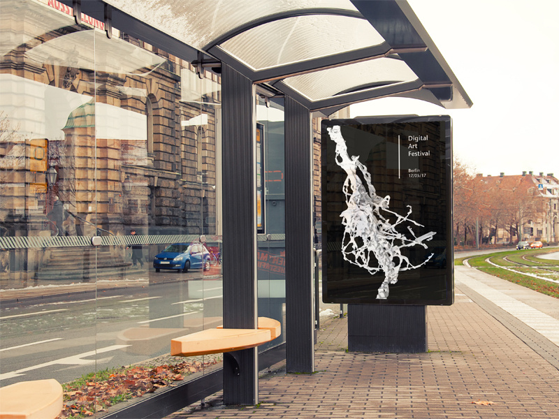 Digital Art Festival poster design parametric art digital