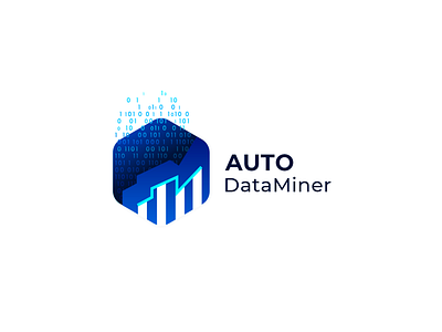 AutoDataMiner Logo analitycs auto blue data dataminingservices logo zeroone